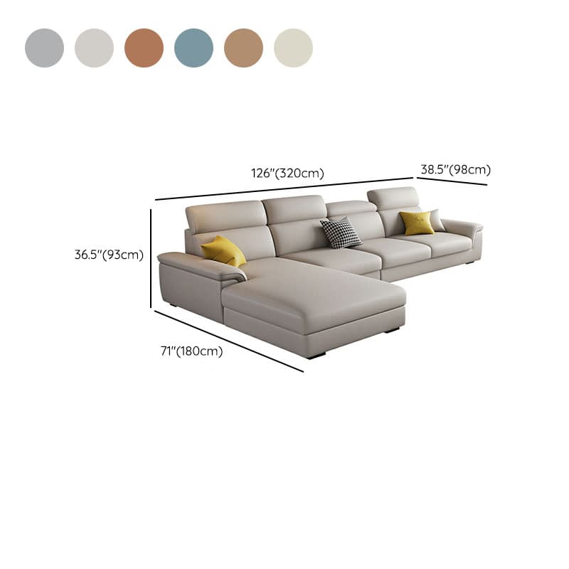 5-Seater Modish Left L-Shape Sofa Chaise with Natural Wood Frame - image 20