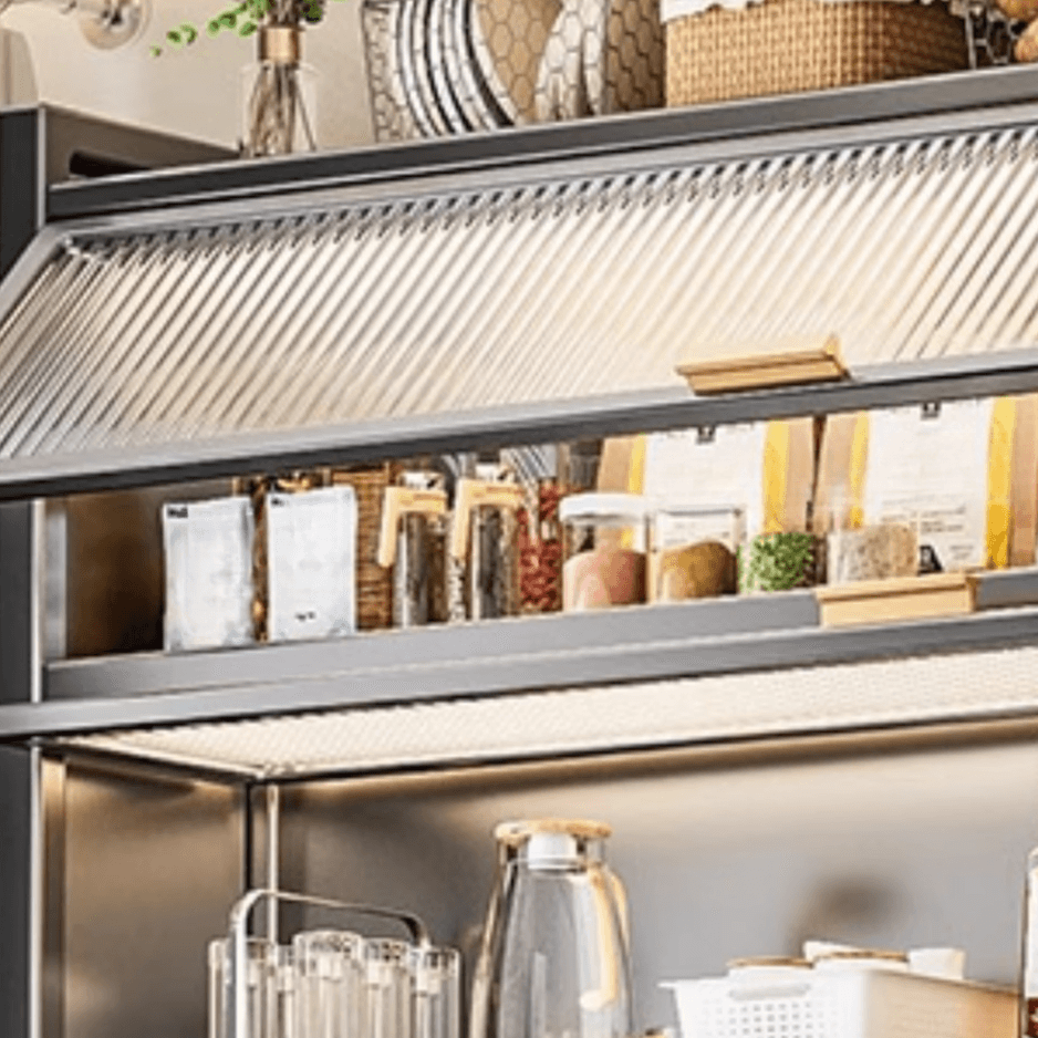 Modern Alloy Kitchen Storage, Alterable Shelf & Functional Storage Cabinet, 4 Doors/3 Doors/5 Doors, Standard - image 9