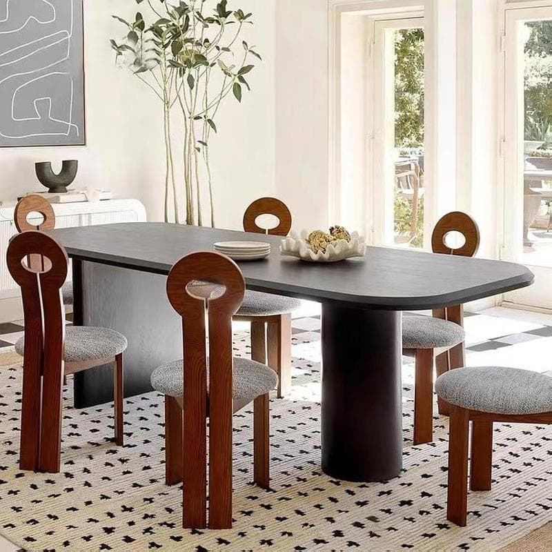 Rectangular Pine Scandinavian Dining Table with Double Pedestal Base - image 4