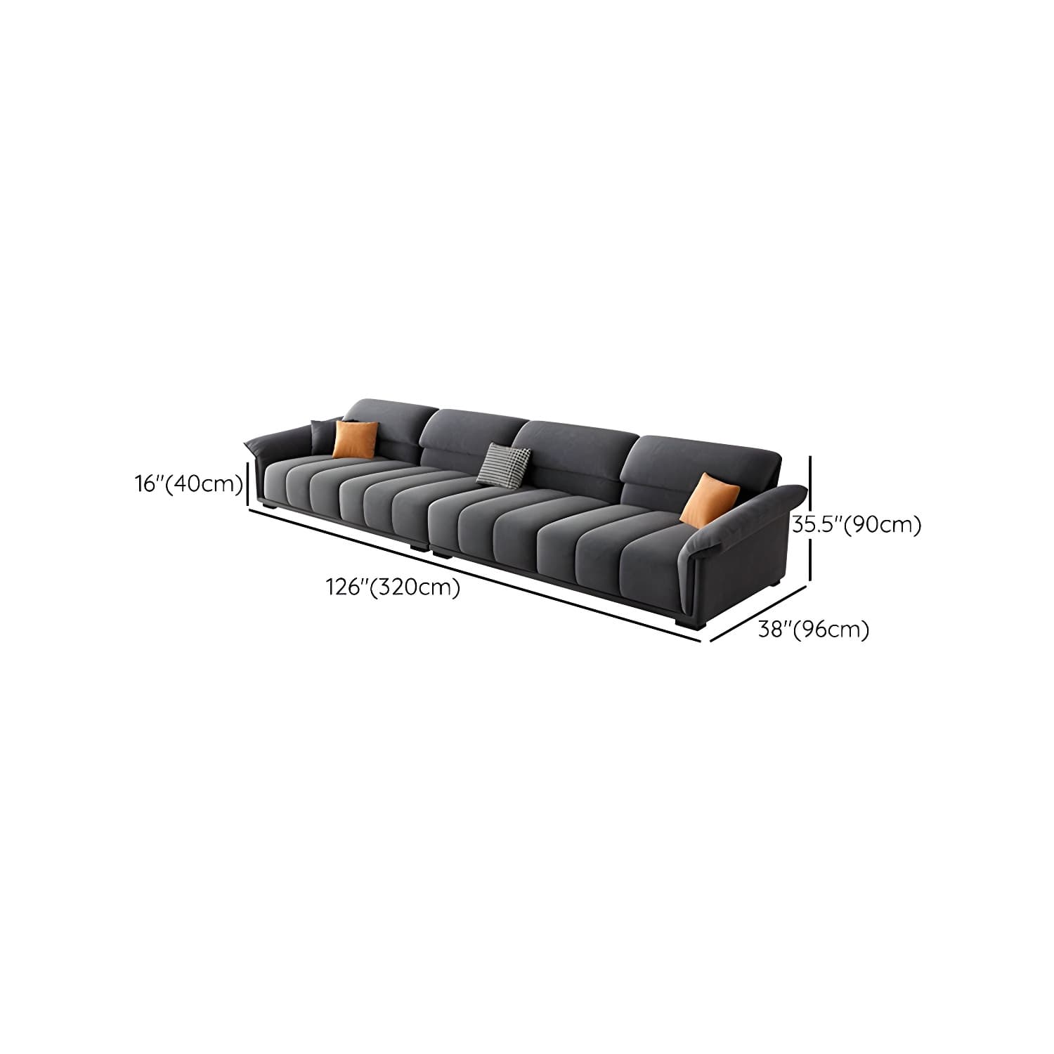 Modern Gray Velvet Sectional Sofa - Flared Arm, Plush Comfort - image 14