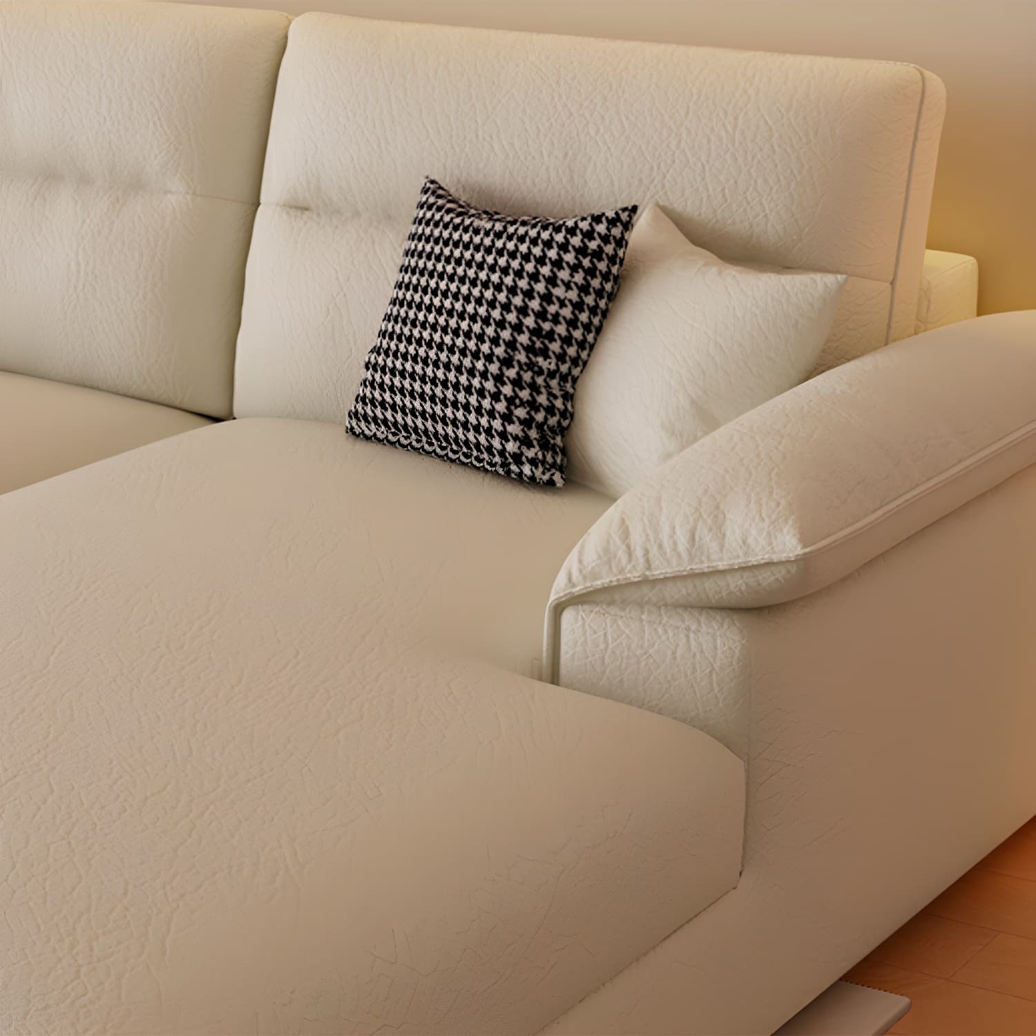 Modern L-Shaped Sofa Chaise Set with Pillow Top Arms and Cushion Back, 3-Piece Design - image 9