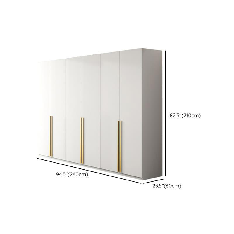Simple Lumber White Wardrobe Armoire with Interior Shelves & Clothing Rack & Soft Close Drawer & Soft Close Door - image 15