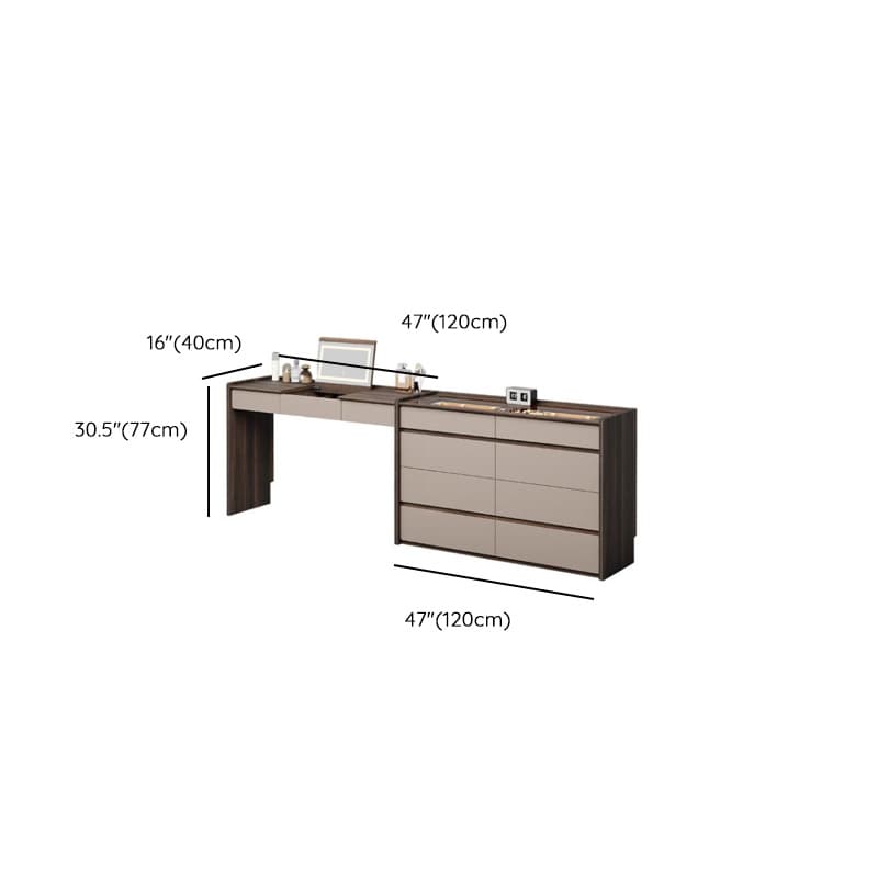 Multi-Purpose Vanity Set with 10 Drawers, Lighting, Push-Pull, 2-in-1 Functionality, Adjustable Touch and Brightness - image 6