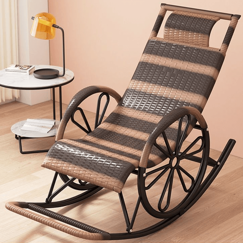 Craftsman Cane Porch Rocker with Round Arm - image 3