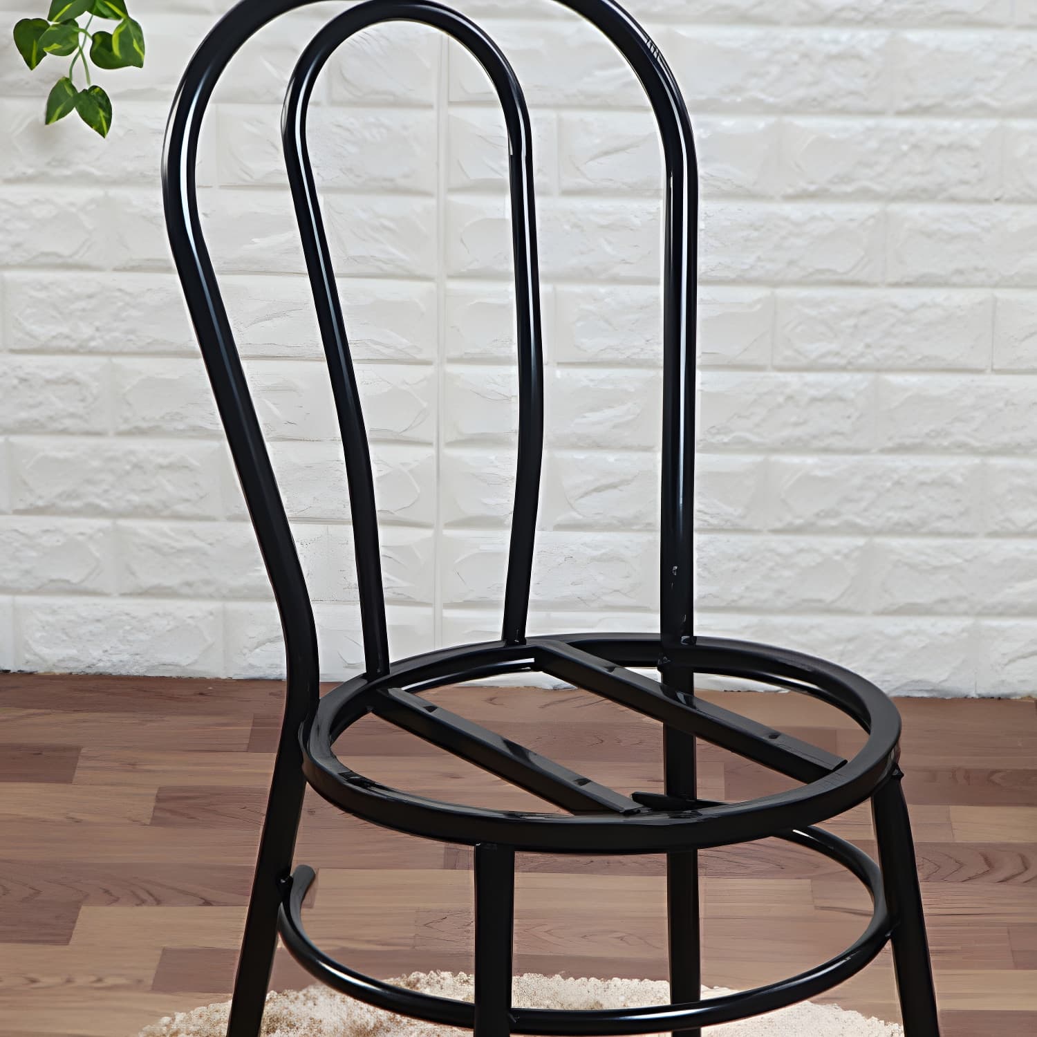 Contemporary Metal Dining Room Chairs Open Back Dining Armless Chair for Home Use - image 16