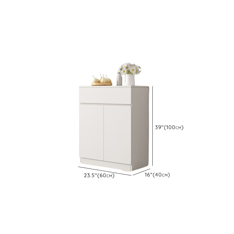 Modish Rectangle Timber Chalk Accent Cabinet with Cupboard & Storage Drawer - image 8