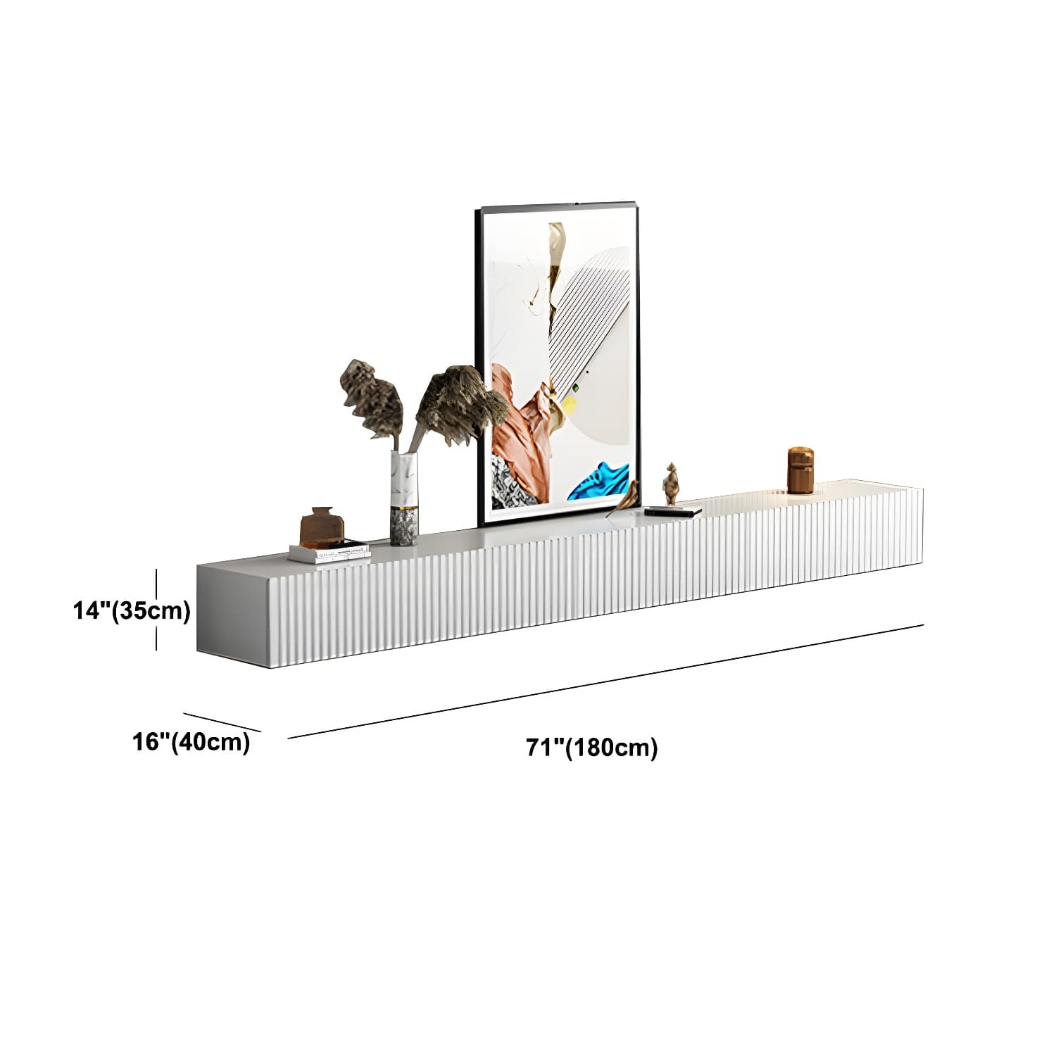 Contemporary TV Stand Console Wood TV Media Stand with Drawers - image 17