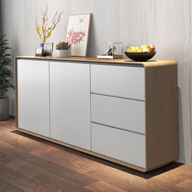 1 Shelf & 2 Doors & 3 Drawers Wood Standard/Narrow Sideboard with Closet & Kitchen Cupboards - image 9