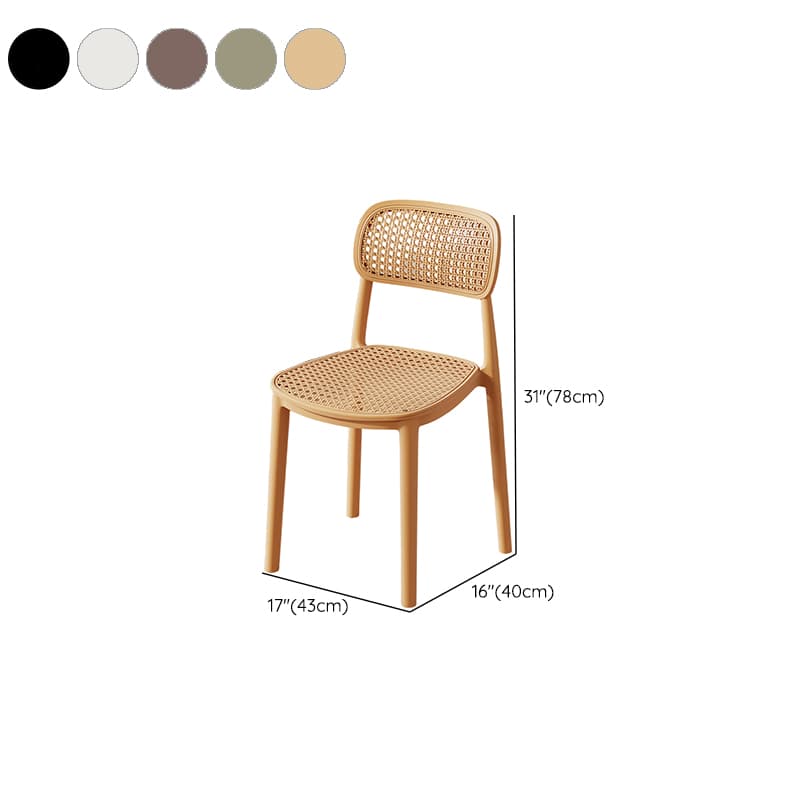 Art Deco Parlor Side Chair with Ventilated Back, Ink/Dark Gray/White Synthetic Material Legs, Pile-upon-able, and Foot Pads - image 23