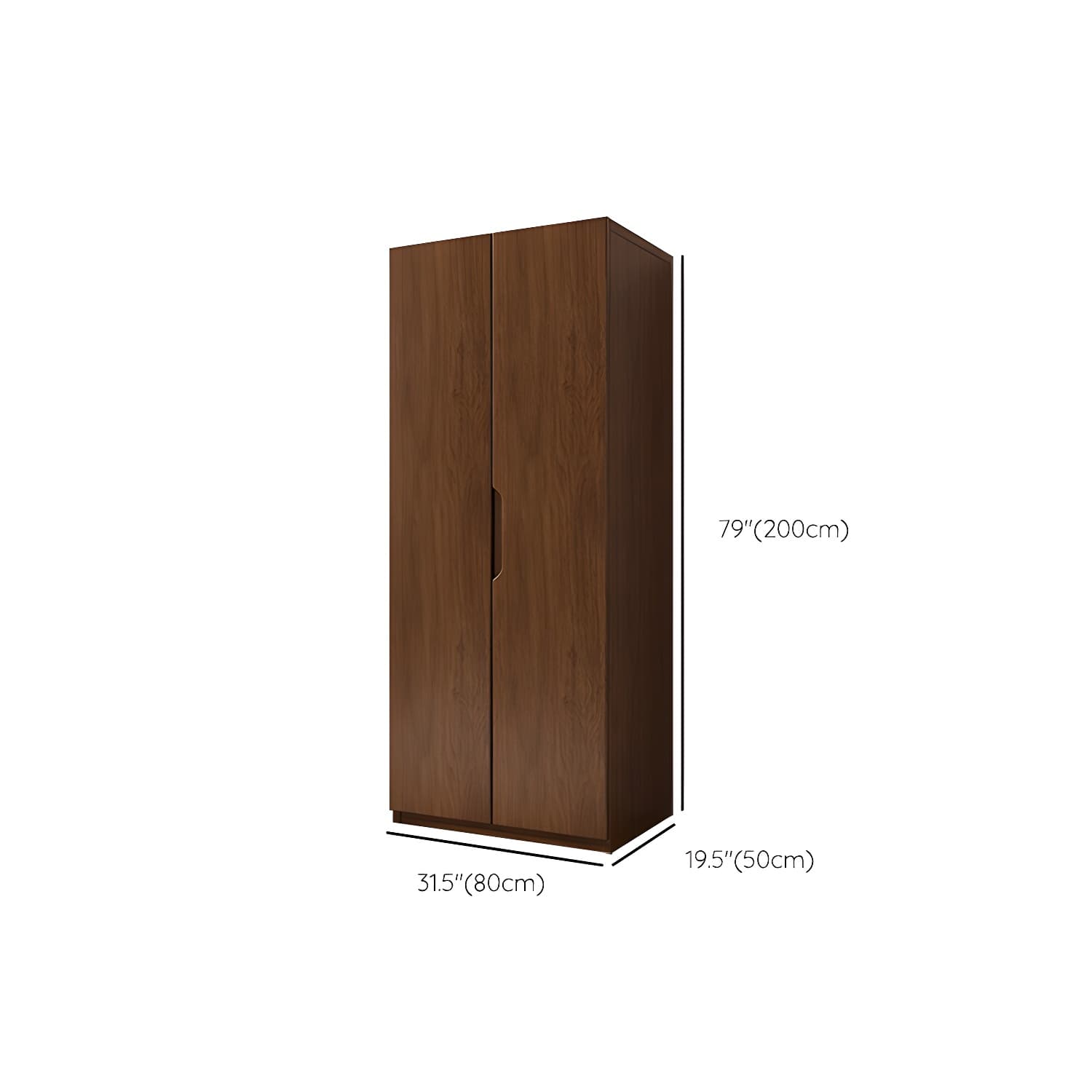 Contemporary Oak Solid Wood Wardrobe Freestanding Multifunctional Wardrobe - image 11