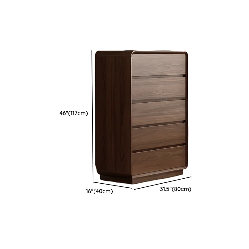 Cocoa Retro Rubberwood Console Dresser/Semainier with 6/9/5 Drawers, Horizontal/Vertical for Sleeping Quarters - image 18