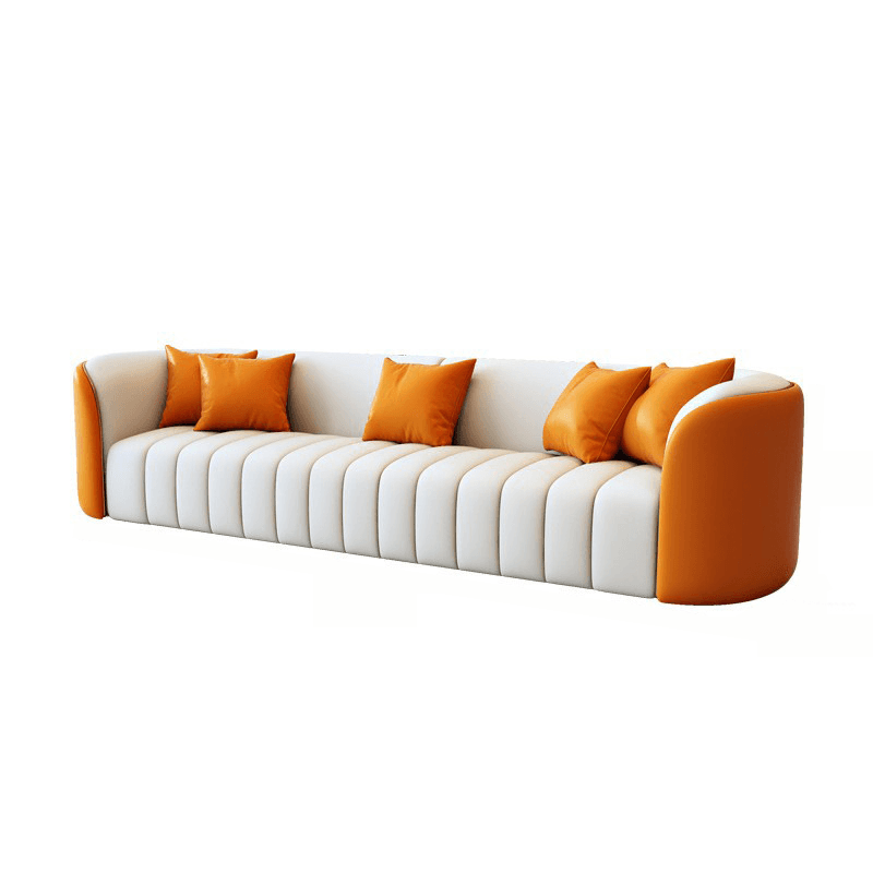 Trendy Grey/Ivory Solid Color 3-seater/for 2/1 Person Floor Sofa/Loveseat/Single Sofa with Tuxedo Arm for Sitting Room - image 13