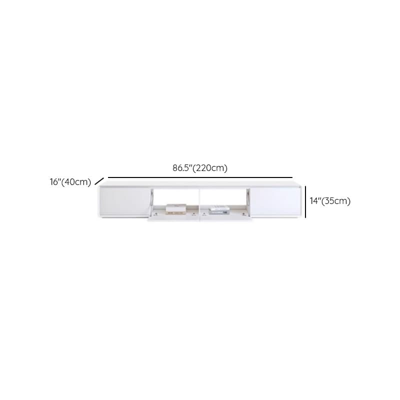 Simple White Lumber TV Stand with Cable Management & 3 Drawers/4 Drawers/6-Drawer - image 10