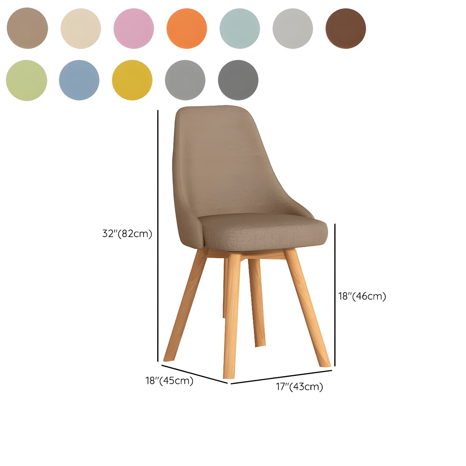 Solid Wood Dining Chair Modern Style Swivel Side Chair for Dining Room - image 20