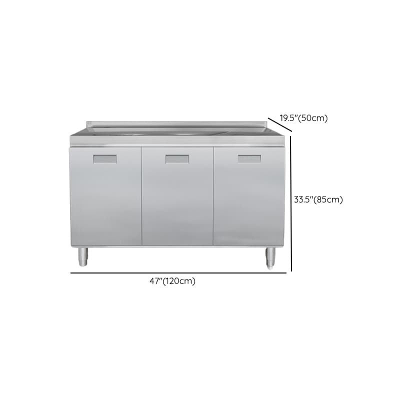 Minimalist Standard/Narrow Metal Buffet Table Kitchen Cupboards with 3 Shelves & 4 Doors/3 Doors/2 Doors - image 11