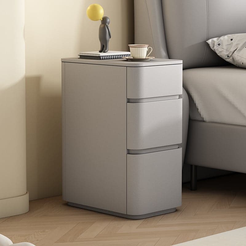Stylish 3 Tiers Nightstand With Drawer Storage in Artificial Leather - image 5