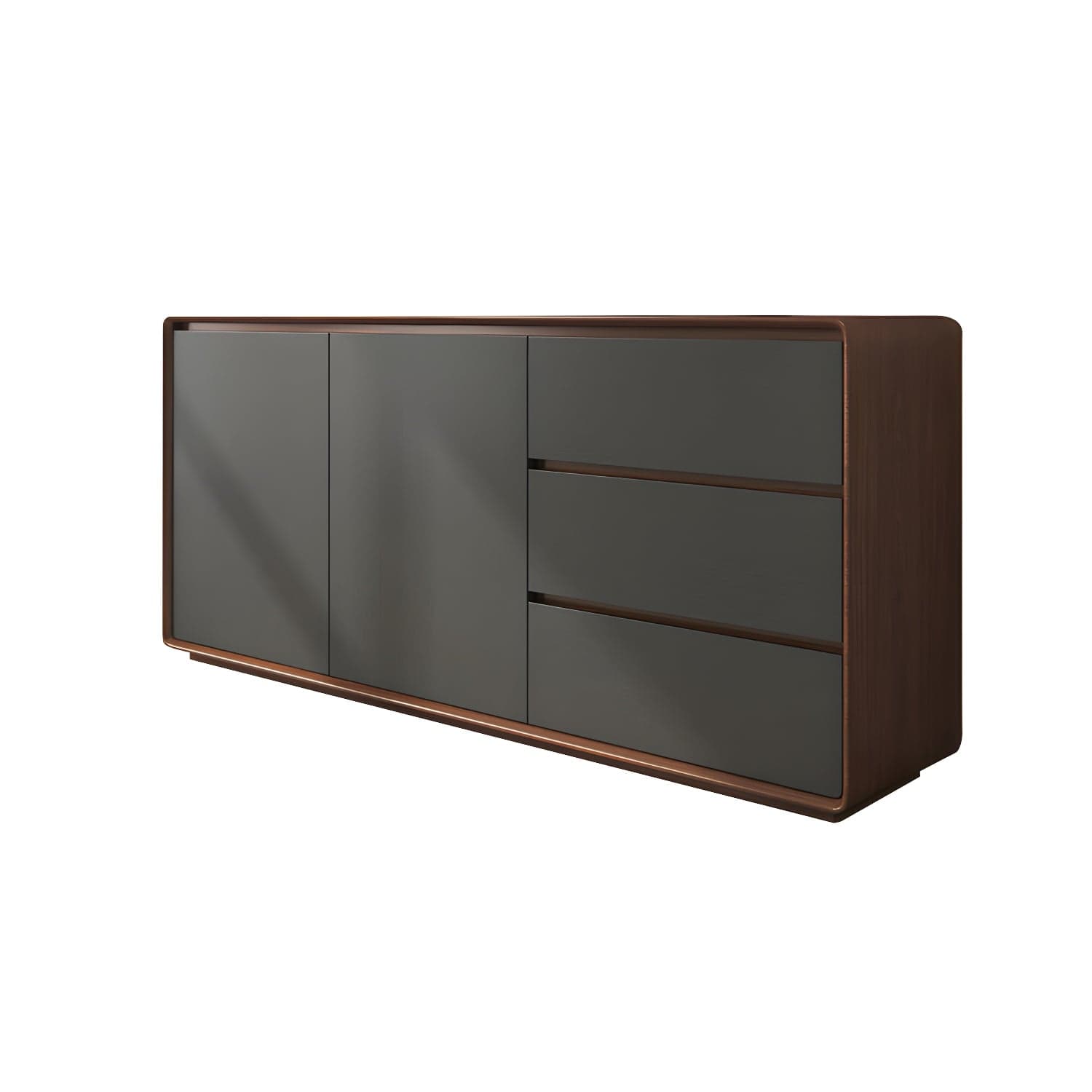 Modern and Contemporary Credenza Wood Dining Buffet with Cabinets and Drawers - image 5