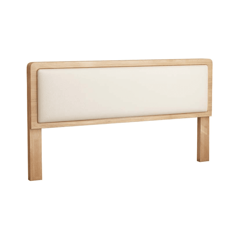Trendy Panel Headboard in Natural Wood with No Distressing, Rectangle Shape for King/Queen/Full Bed, Featuring Sponge Upholstery and Standard Height - image 4