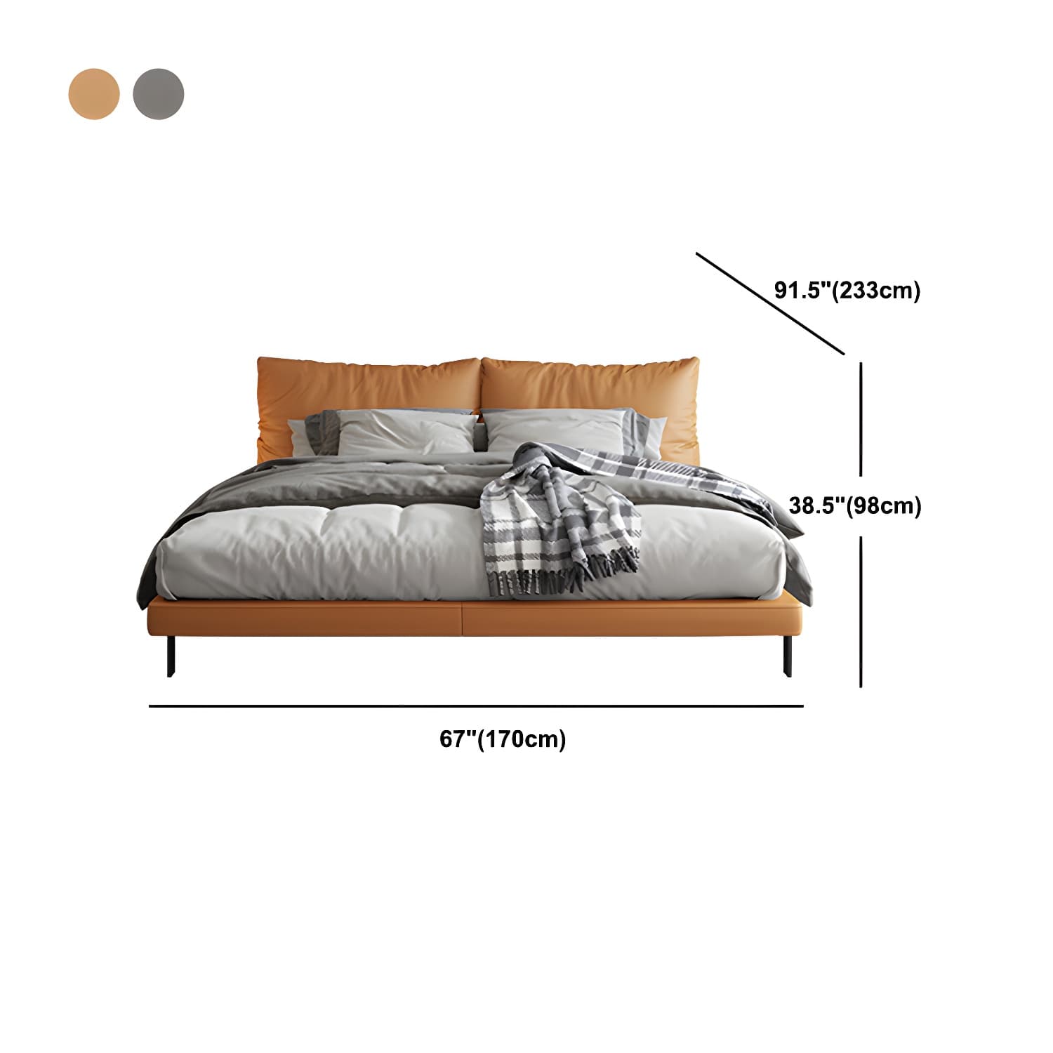 Modern Wood Upholstered Standard Bed Modern Queen/King Bed Frame - image 12
