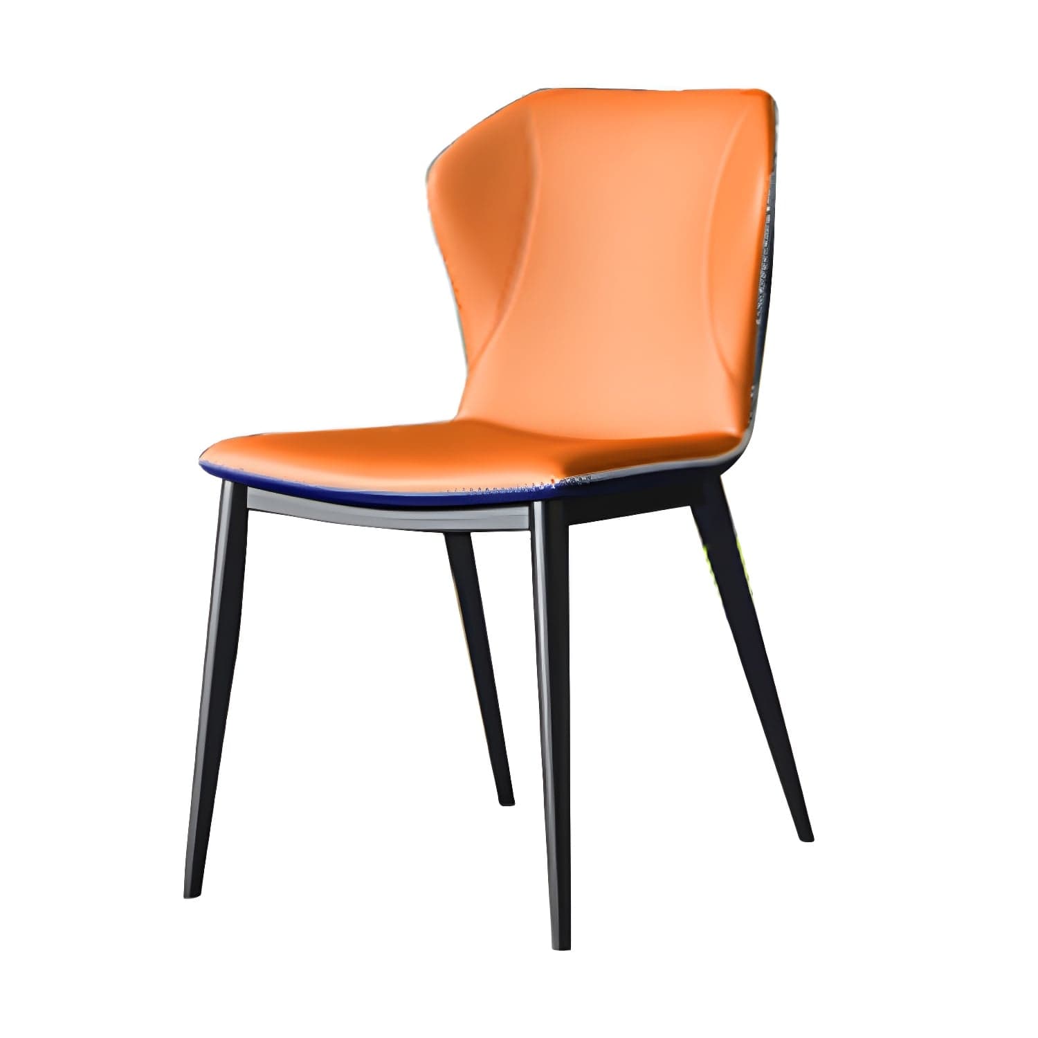 Modern Leather Home Side Chair Wingback Matte Finish Dining Chair - image 6
