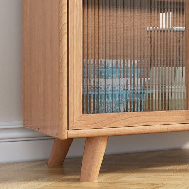 Scandinavian Style Narrow Wood Cabinet 40 cm Buffet & Sideboard Without Drawers Server - image 14