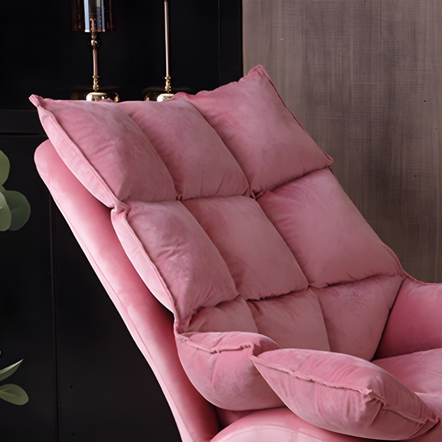 Modern Indoor Sofa Rocking Chair Mother Feeding Rocking Chair with Cushion and Ottoman - image 13