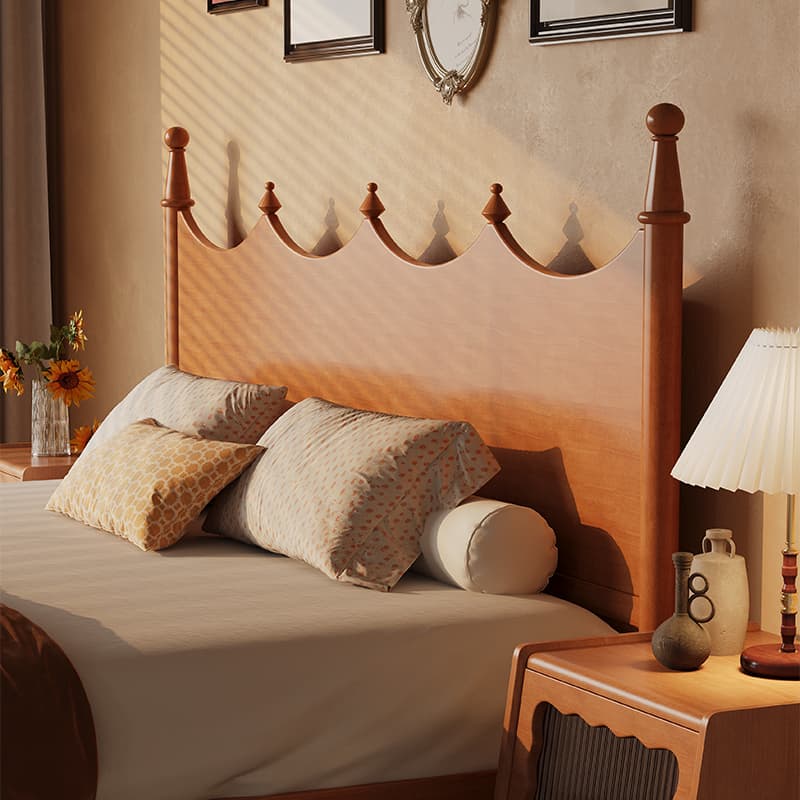 Contemporary Free-standing Standard Queen(60"W x 80"L)/Full(54"W x 75"L) Panel No Distressing With Legs in Wood and Sponge - image 6