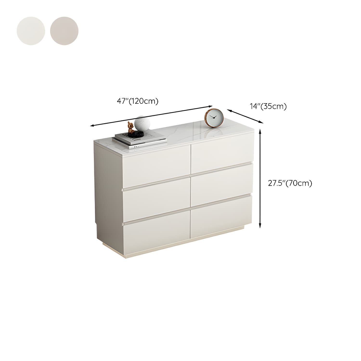 13.65-inch W Stone Storage Chest Dresser Modern Storage Chest - image 13