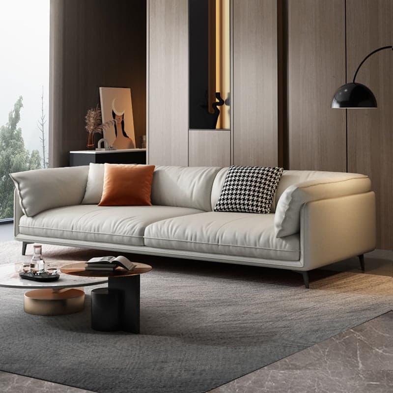 Casual Water Resistant Solid Color Sofa Couch in Grey/Citrus Color/Off-White, Flexible Seating for 4-seater/3-seater/for 2 - image 5