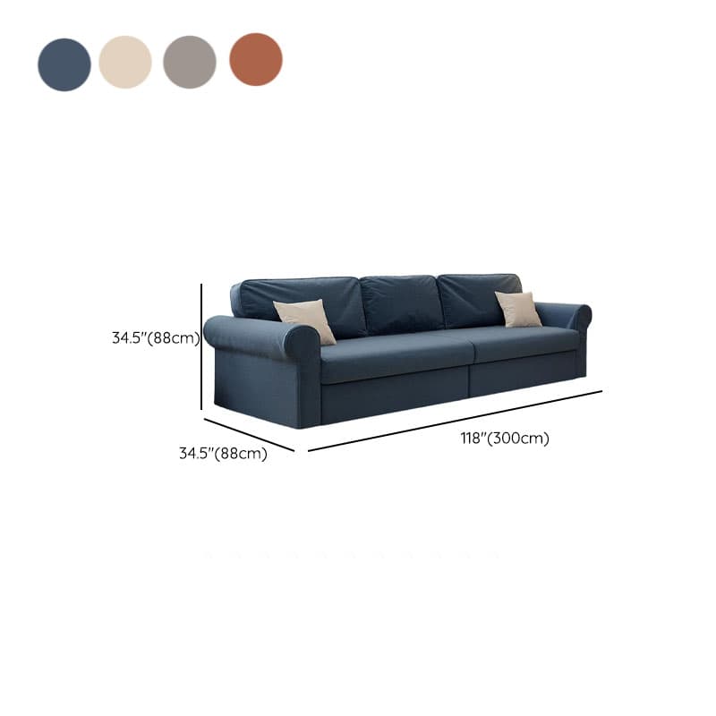 Modish Solid Color Stain Resistant Standard Sofa in Black/Jade Green/Taupe for 4-seater/5 Person with 2 Pillows - image 17