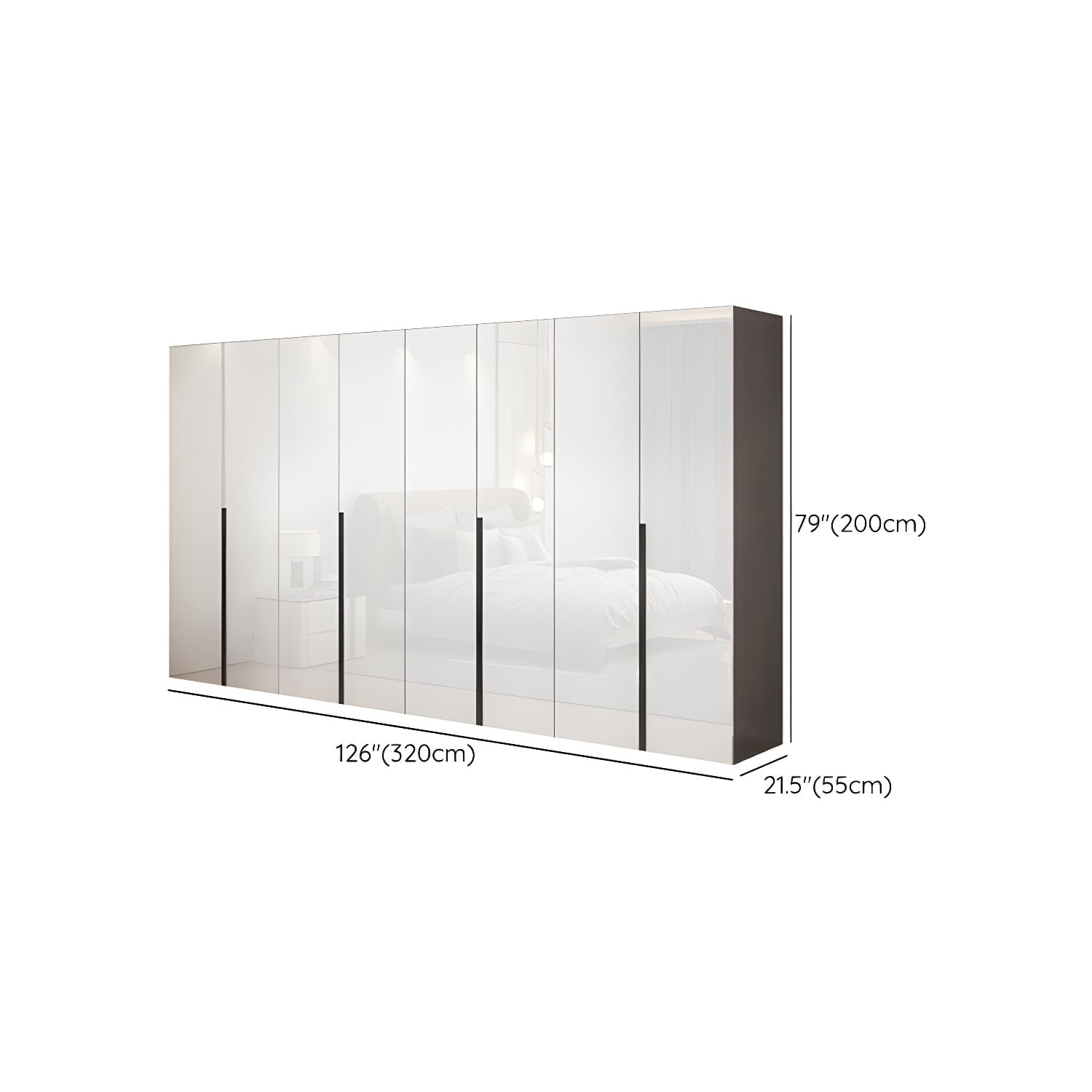 Engineered Wood Wardrobe Closet with Shelves Modern Wardrobe Cabinet for Home - image 15