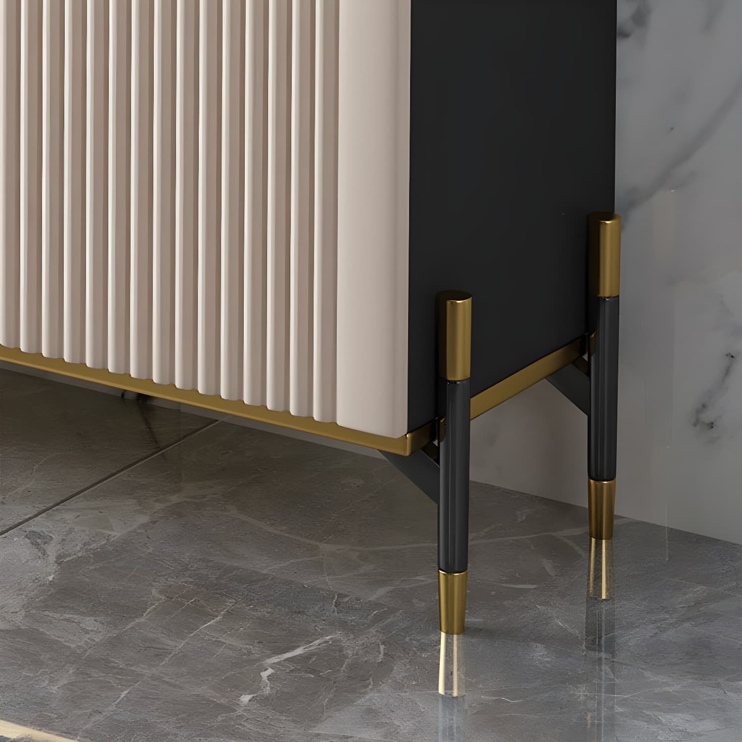 Modernism Sideboard 2 Drawers Server Cabinet with Storage for Dining Room - image 8