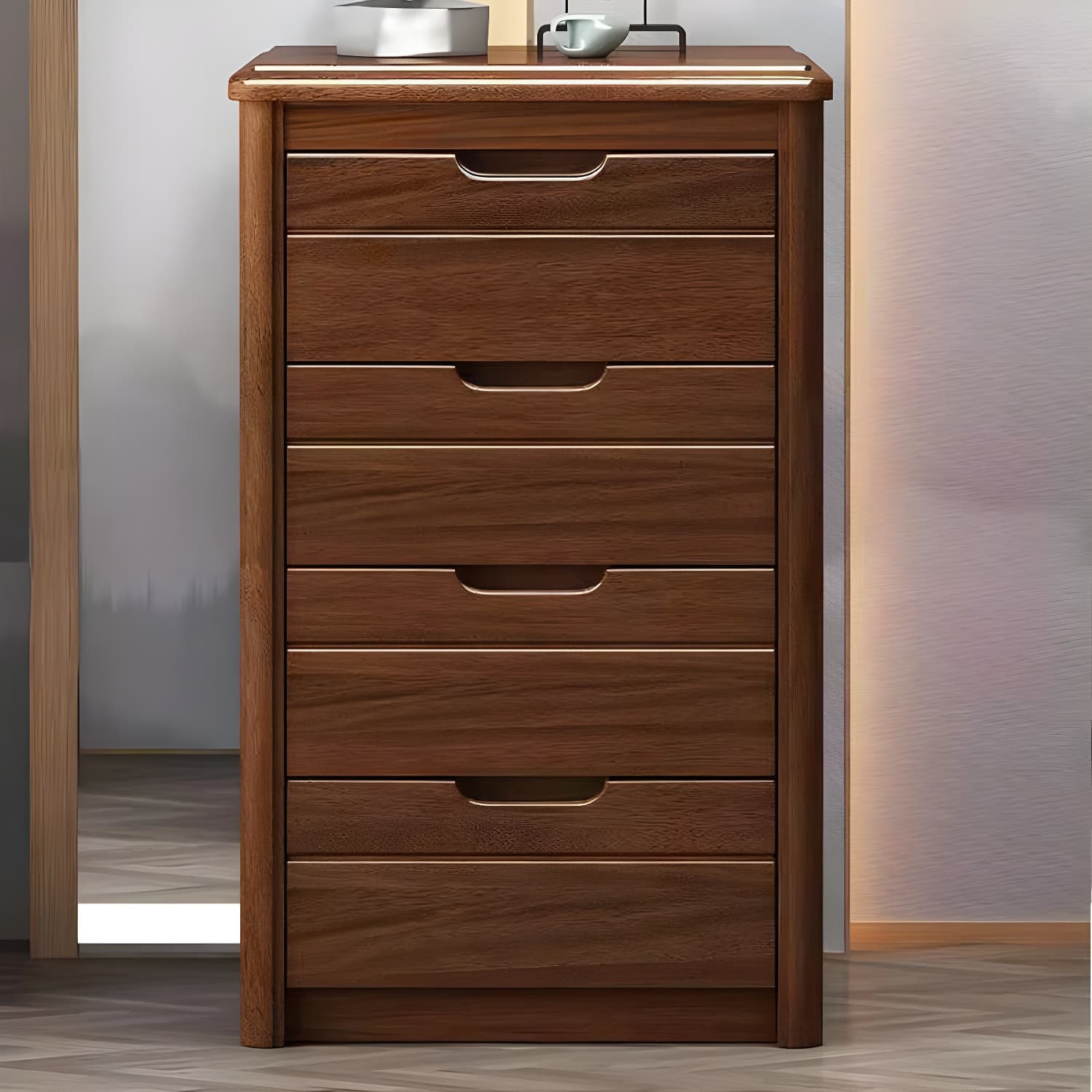 Modern Rectangle Side Cabinet Soft Close Drawers Wood Storage Cabinet - image 5