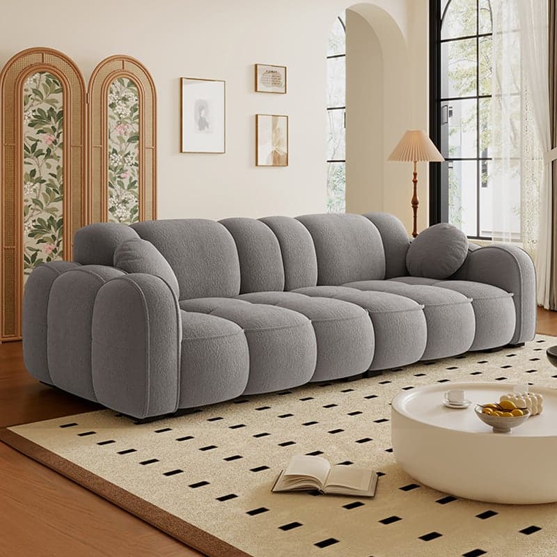 Drawing Room Standard Sofa in Midnight Black/Light Gray/Light Brown with Armrest - image 4