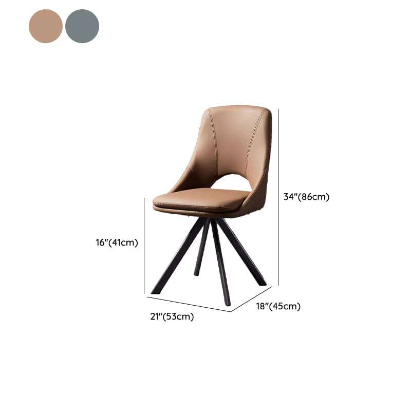 Leather Stable Framed Armless Chair with Foot Pads Restaurant - image 20