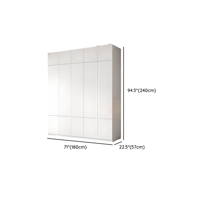 White Contemporary Alloy Cabinet Armoire with 3/6/9 Drawers, Flexible Shelf, and Hanging Rod - image 17