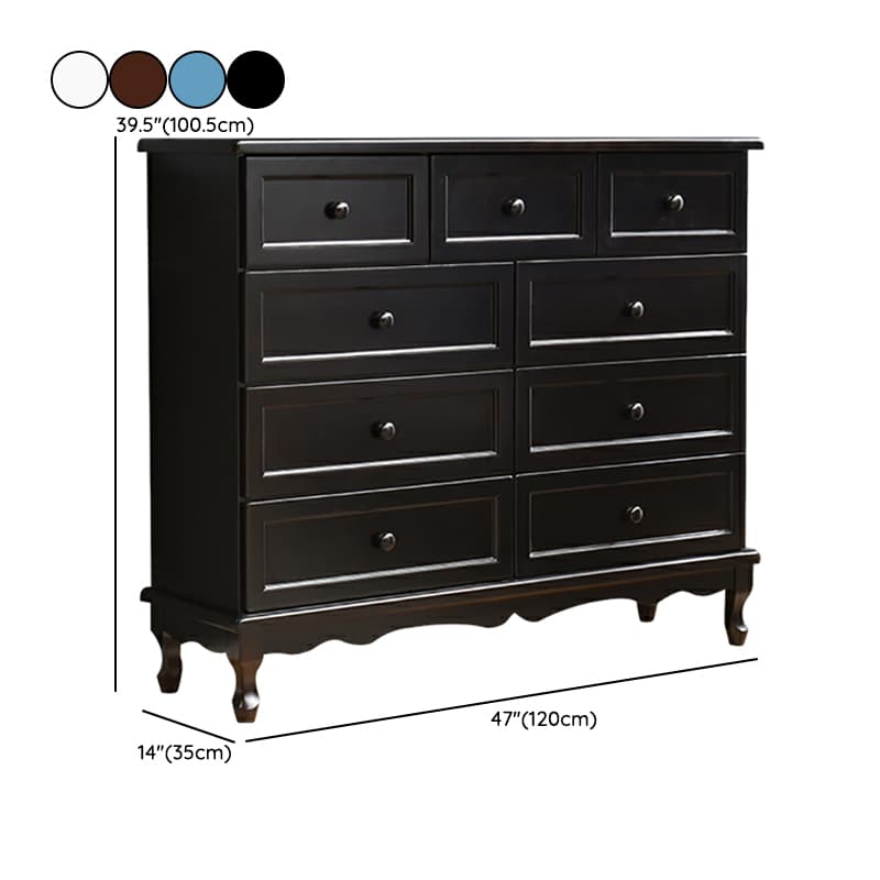 Solid Wood Countertop Storage Chest Traditional Style with Drawers - image 23