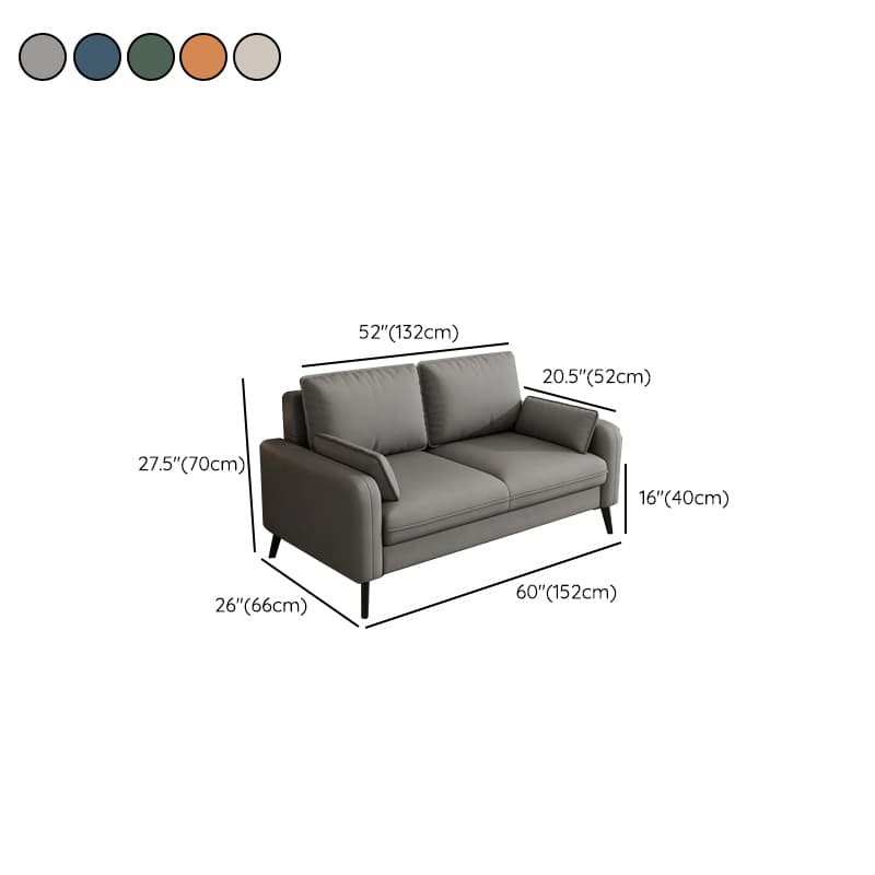 Modern Solid Color Loveseat with Square Arm and Wide Pillow Back for Living Spaces - image 22