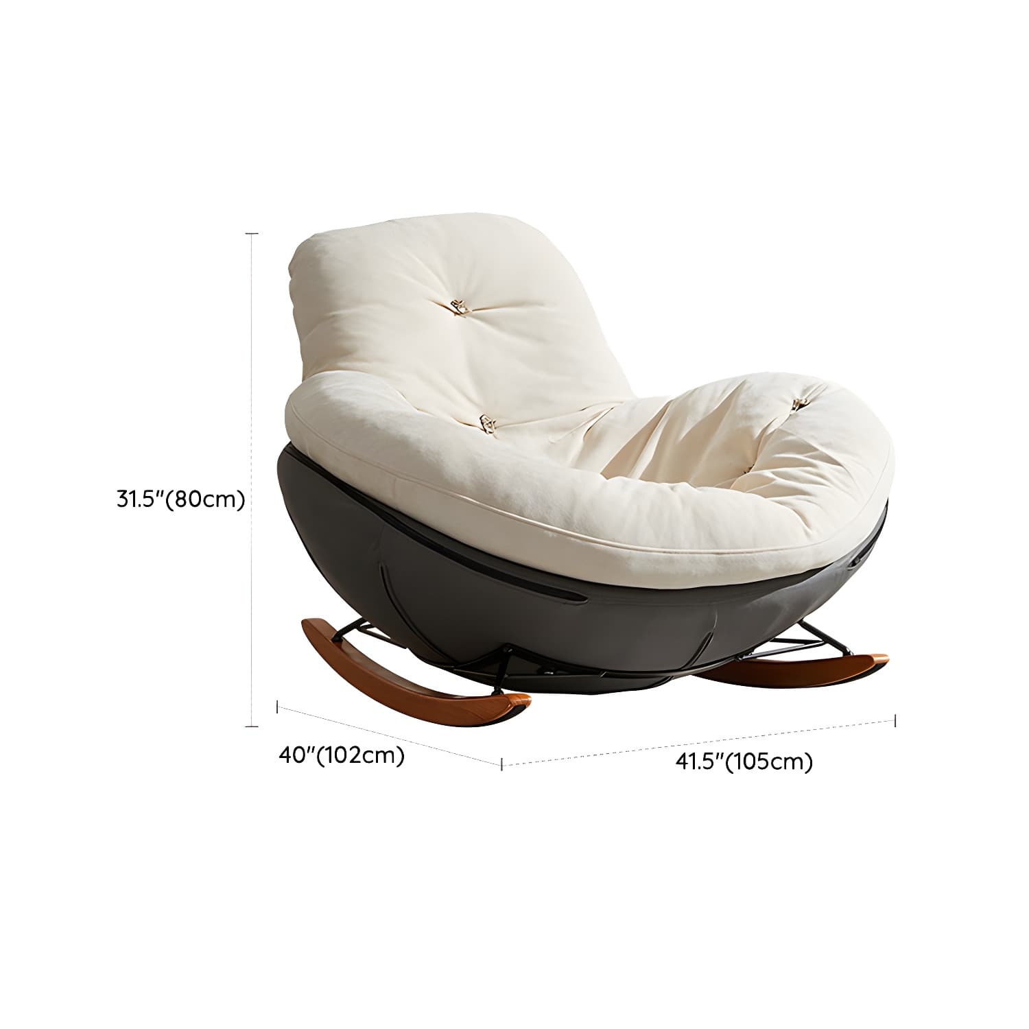 Modern Upholstered Metal Rocking Chair for Chic and Comfortable Seating Experience - image 17