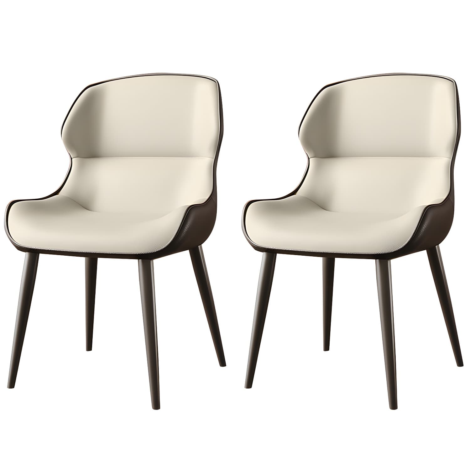 Brasserie Contemporary Faux Leather Dining Chair Parsons Chair in Matte Finish - image 8