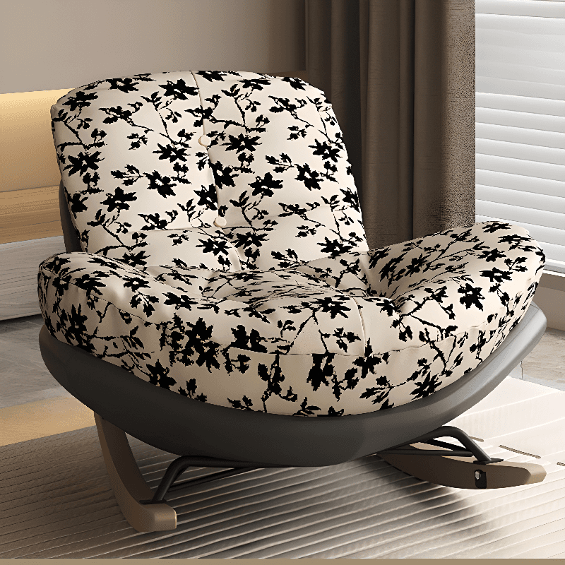 Chalk Modern Simple Style Upholstered Rocking Chair Couch, Scratch-defiant & Cushioned - image 13