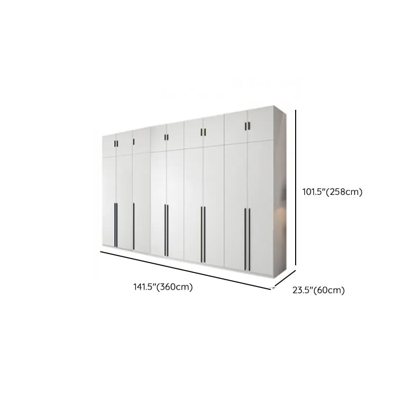 White Lumber Detached Wardrobe Closet with Soft Close Drawer, Door, Interior Shelves, and Clothing Rod - image 36