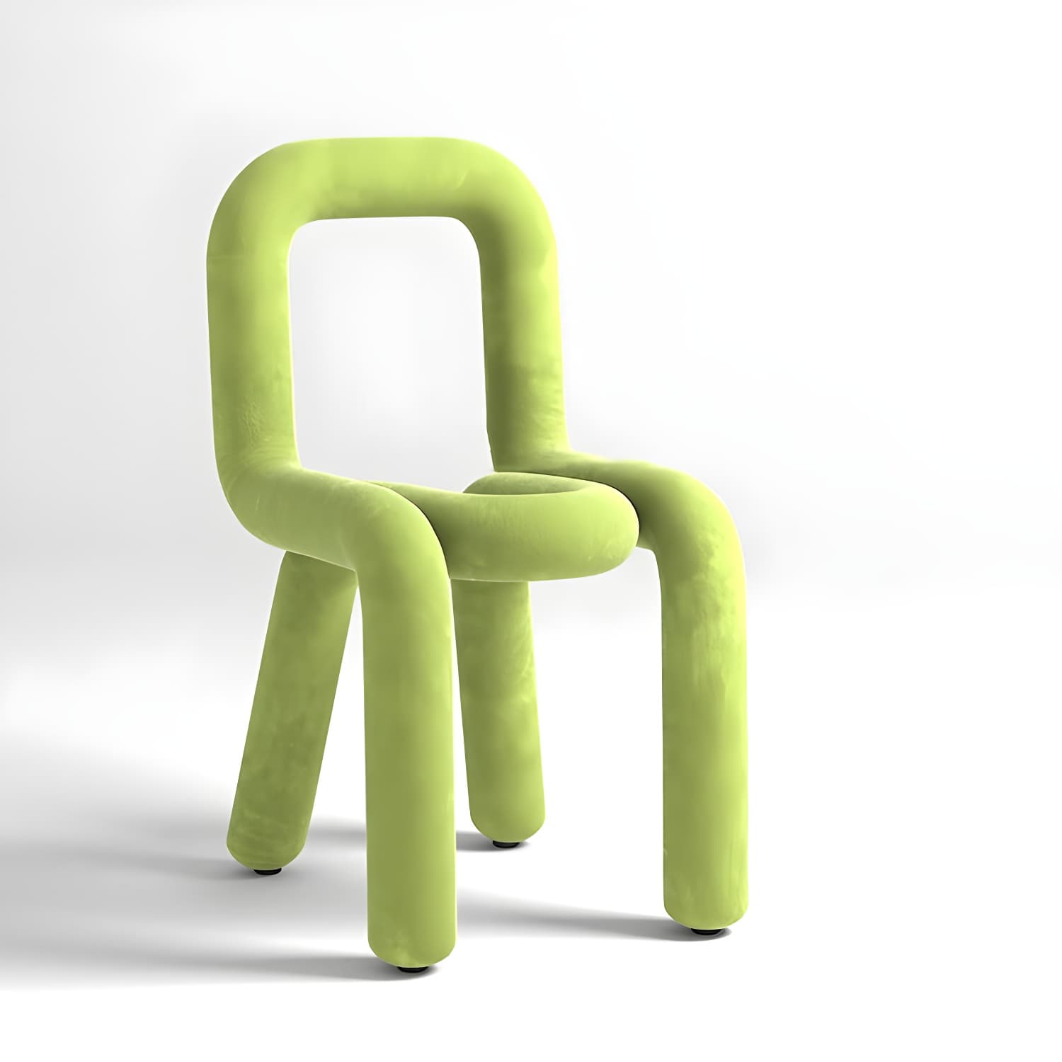 Scandinavian Style Velour Side Chair with Open Back and Metal Legs for Kitchen & Dining - image 9