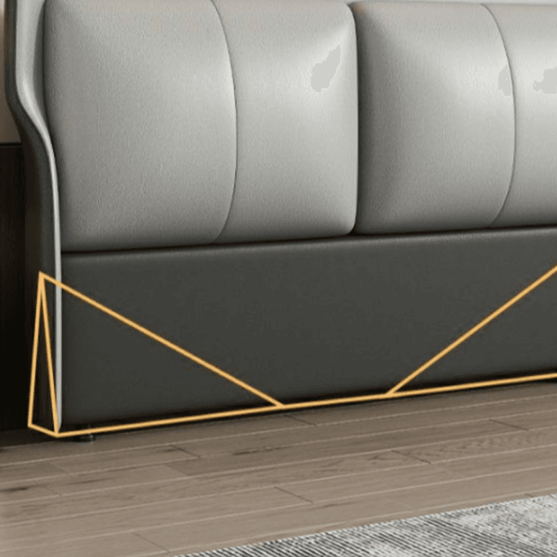 Standard（36-55“） Free-standing Standard Full(54"W x 75"L)/Twin(38"W x 75"L) Rectangular Wingback Headboard With Legs, Sponge Filing and Timber Frame Included - image 11