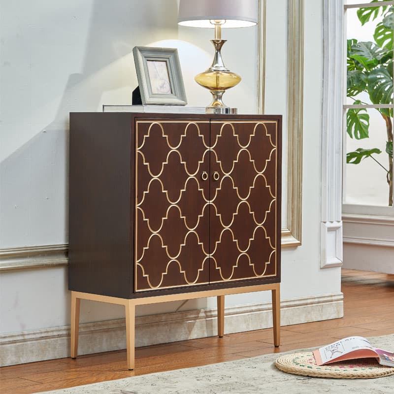 Art Deco Style Unattached Utility Cabinet with Cabinet Rings for Sitting Room - image 3