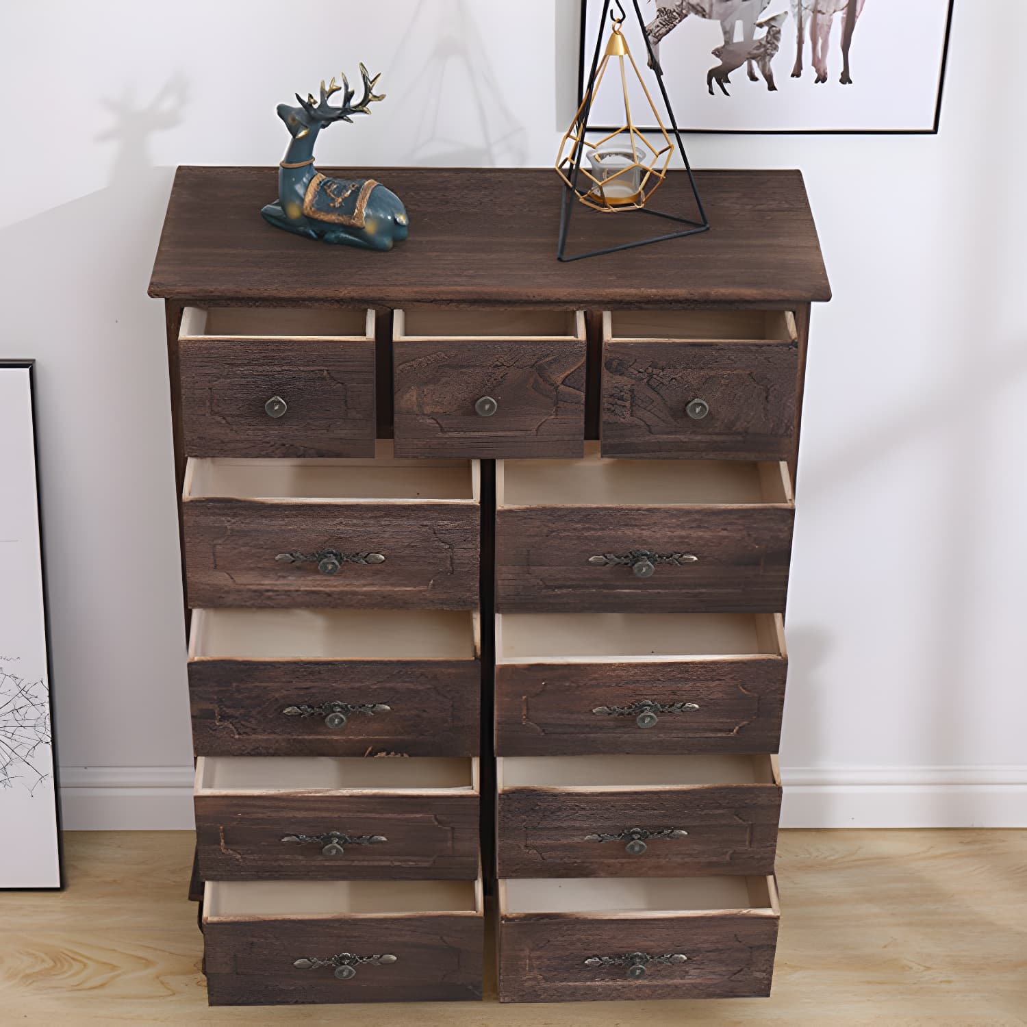 Nautical Storage Chest Bedroom Solid Wood Chest with Drawers - image 17