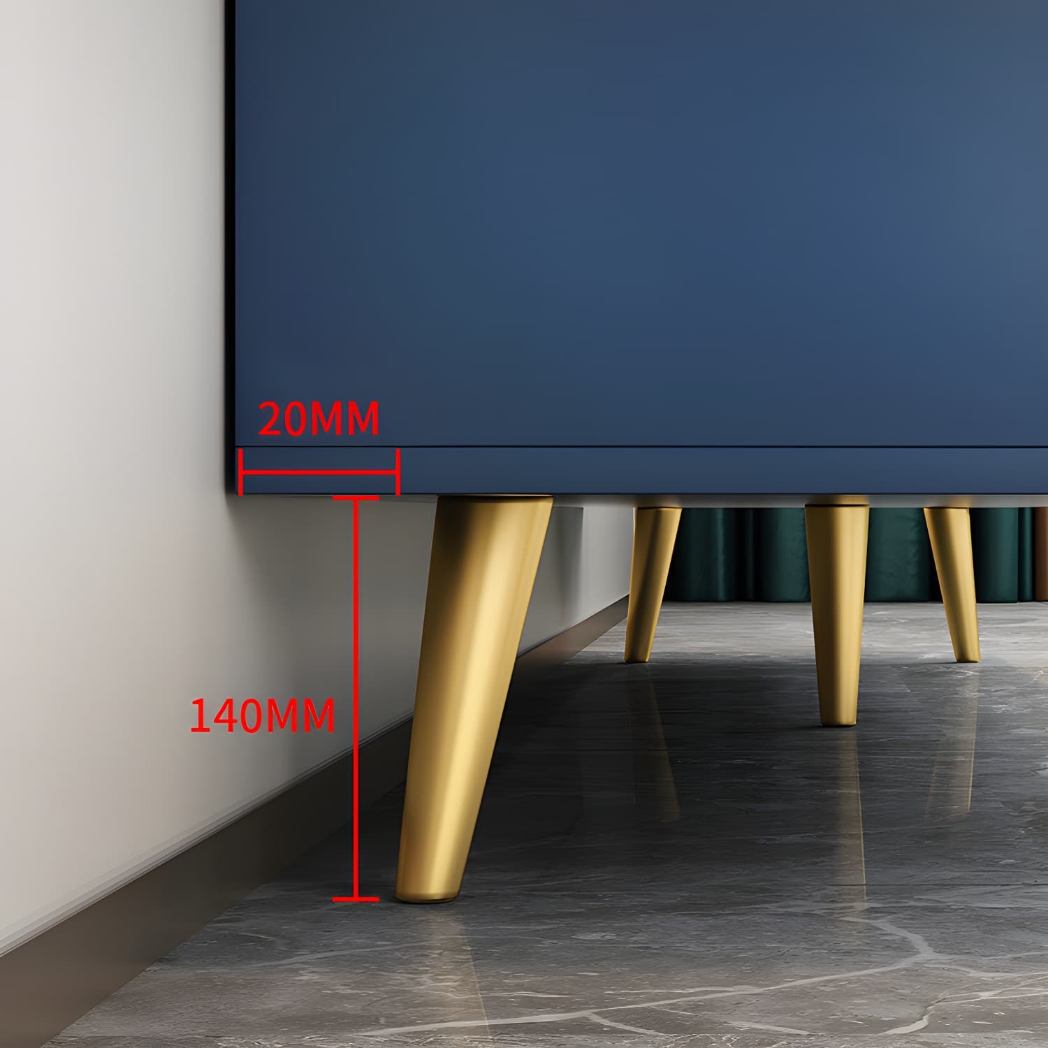 3-Drawer Engineered Wood Sideboard Modern Glass Doors Cabinets Credenza for Living Room - image 14