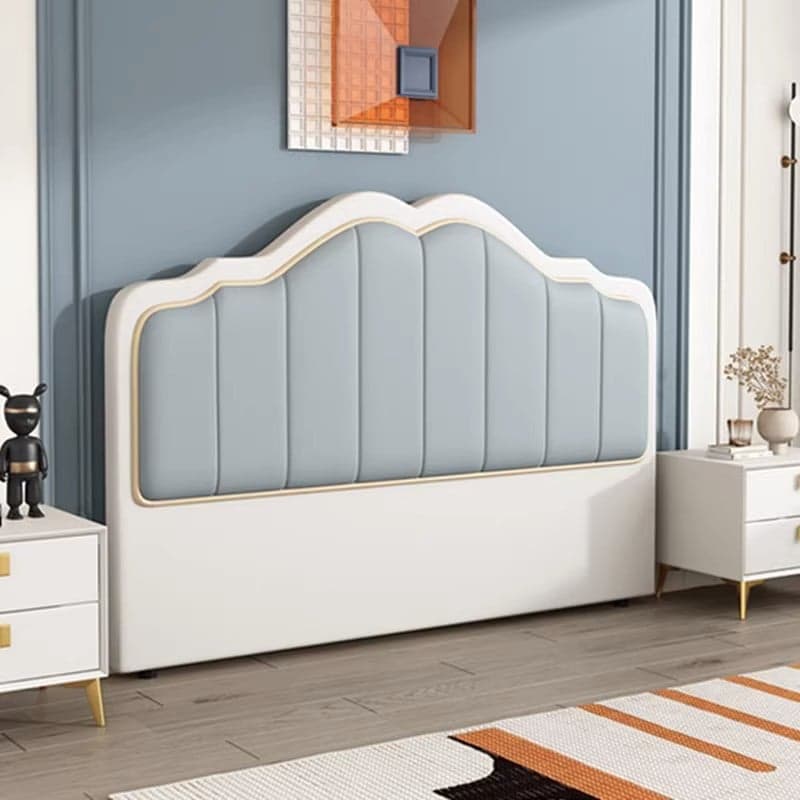 Art Deco Style Panel Headboard in Timber with No Distressing for King/Queen/Full Bed, Featuring Sponge Upholstery and Free-standing Standard Height - image 4