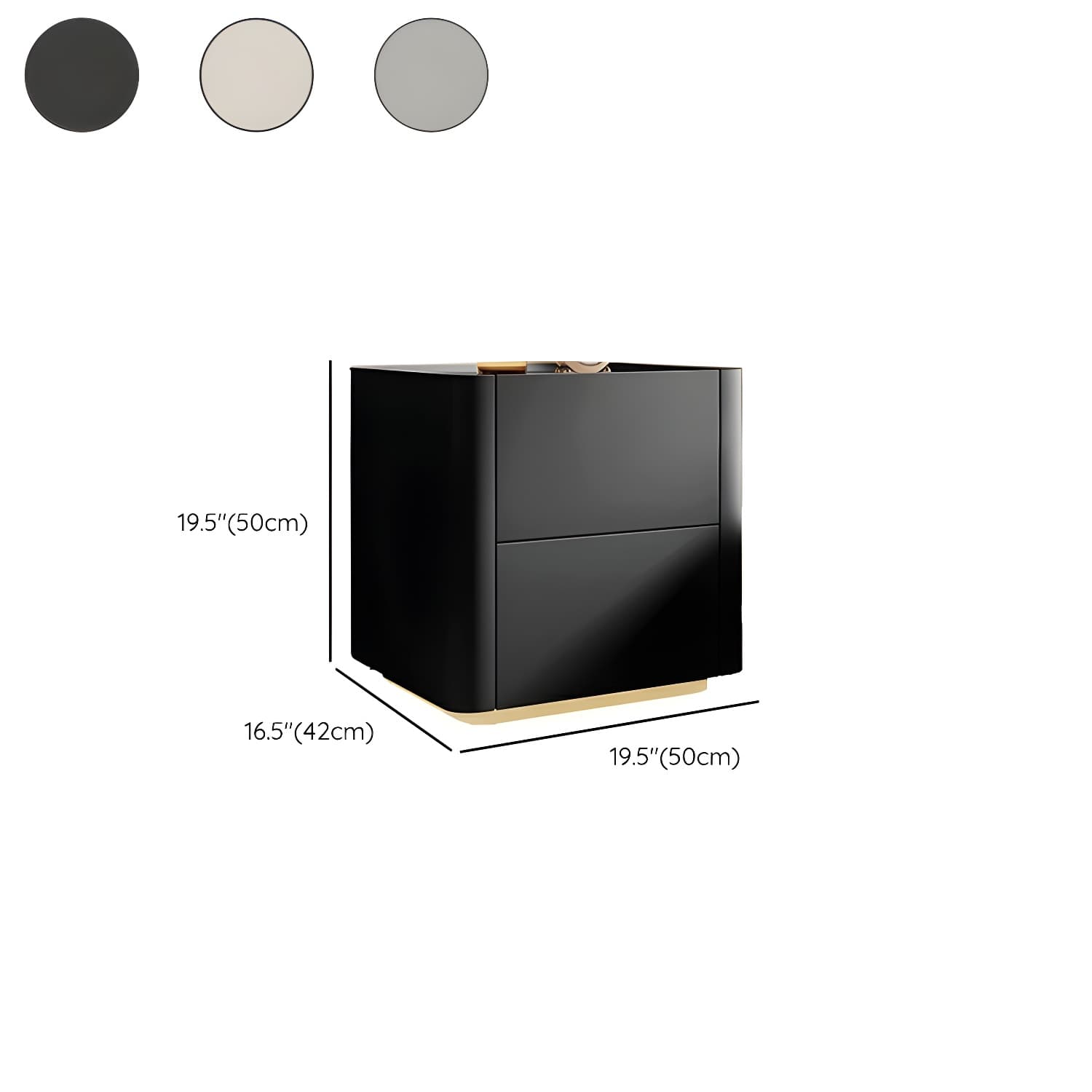 Modern Stylish Wood Nightstand Drawer Storage Petite Under 23 Inches Tall for Elegant Bedroom Decor - image 18