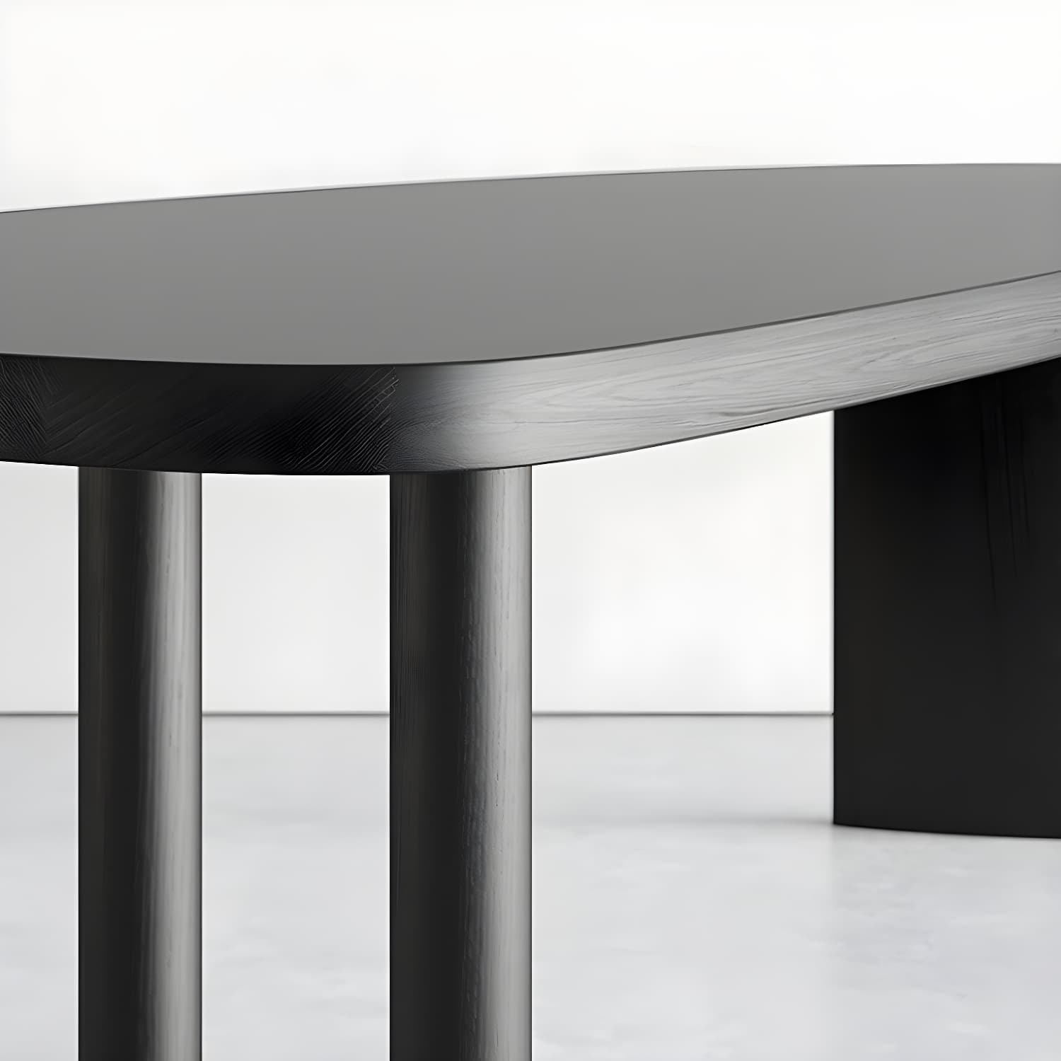 Solid Wood Dining Table Free Form Furniture for Home with Tripod Base - image 8
